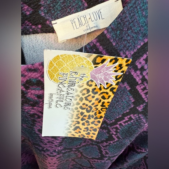 Snake Print Women's Small Mini Dress peach love Cali animal print, Y2K - Picture 6 of 12